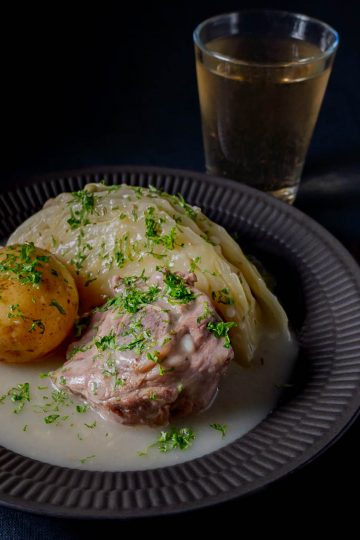 Norwegian national dish Fårikål mutton & cabbage stew