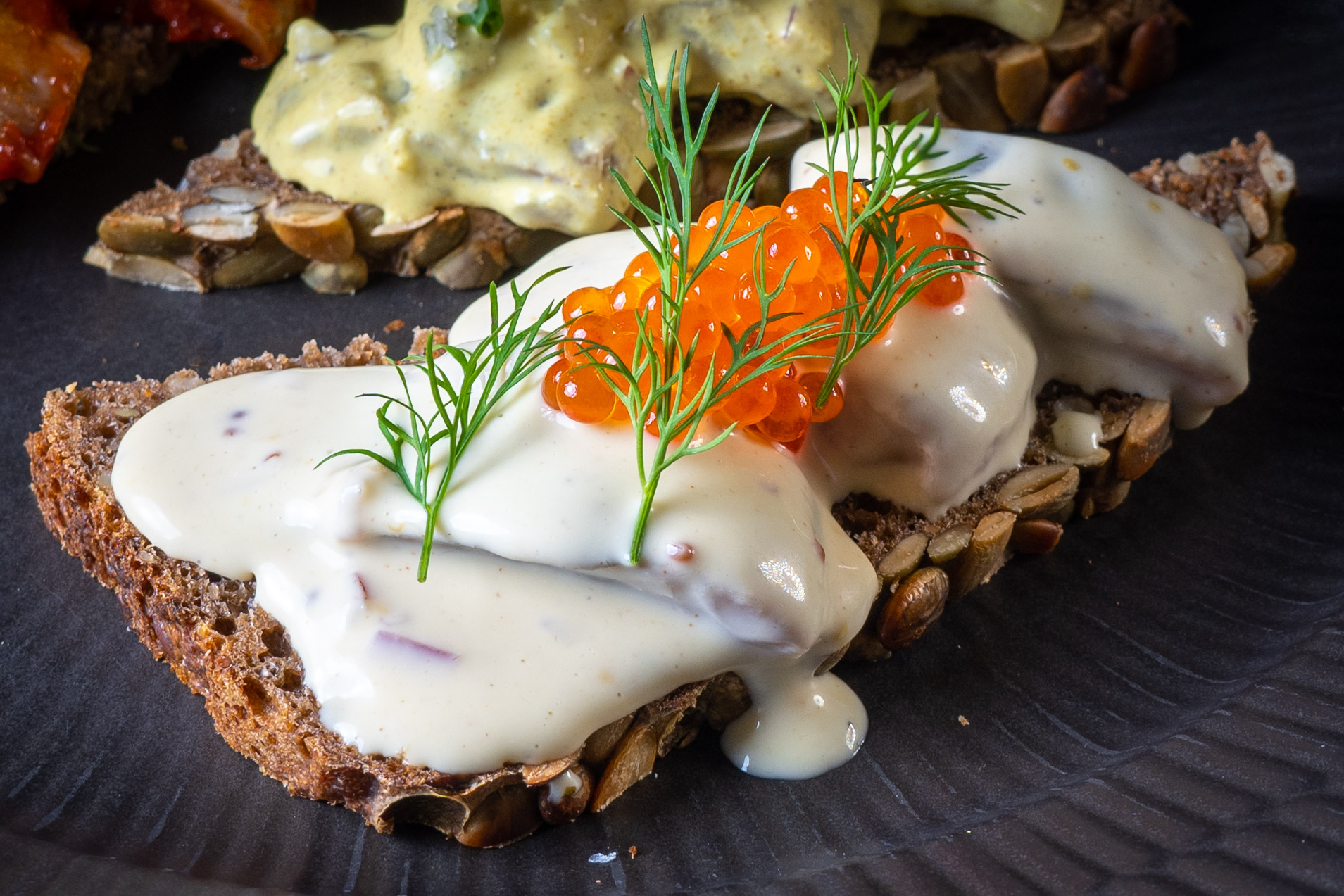 Norwegian pickled herring in creamy aquavit & mustard sauce - SY Selkie