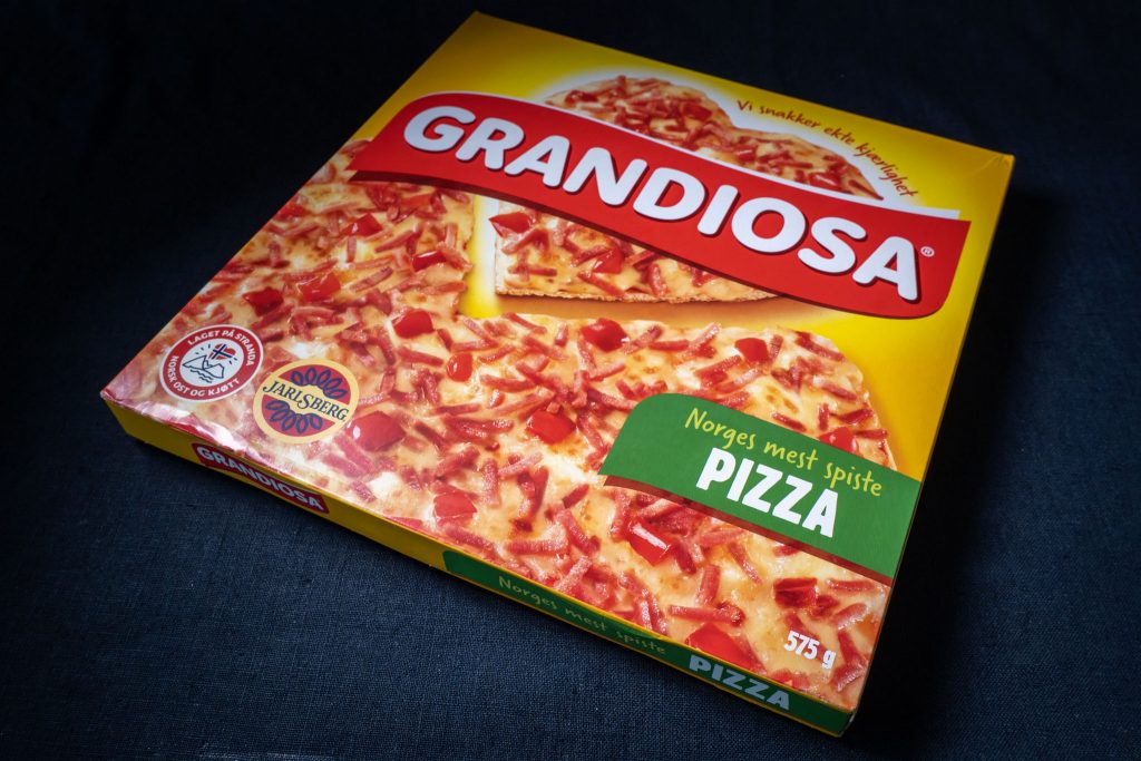 Pizza Grandiosa emballasje pakke